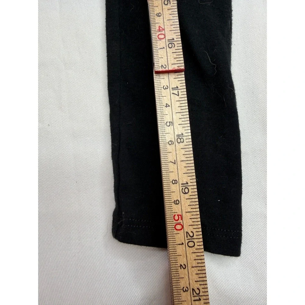 Cat & Jack Girls Black Cotton Blend Leggings Size 4T Solid Basic Pants